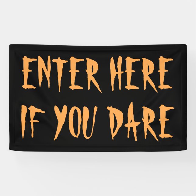 Haunted House Enter Here If You Dare Outdoor Banner (Horizontal)