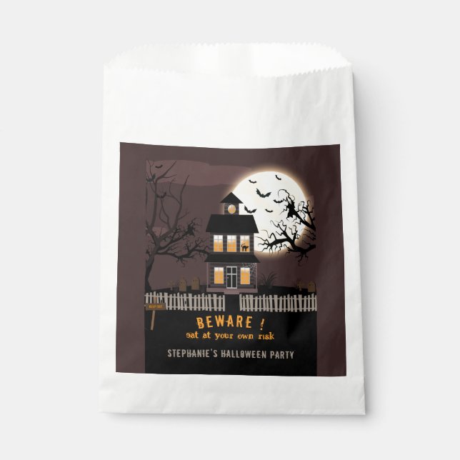 Haunted House Favour Bag (Front)
