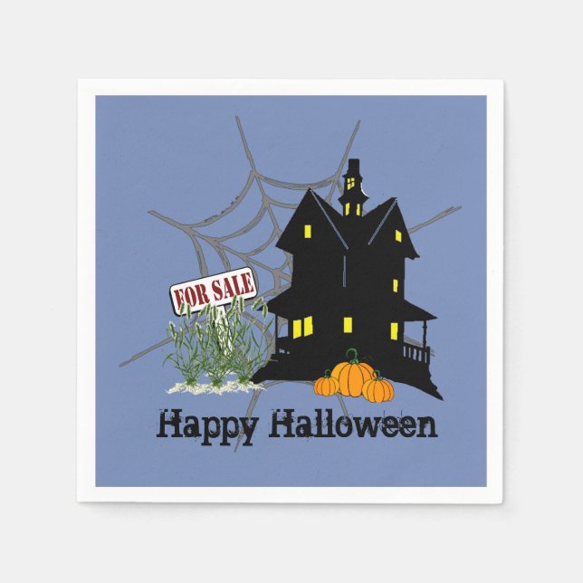 Haunted House For Sale Paper Napkins (Front)