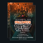 Haunted House Graveyard Halloween Party Invitation<br><div class="desc">customize for your event. The Halloween Party Text is removable or can be re-positioned.
Created by:Brochure vector created by Freepik</div>