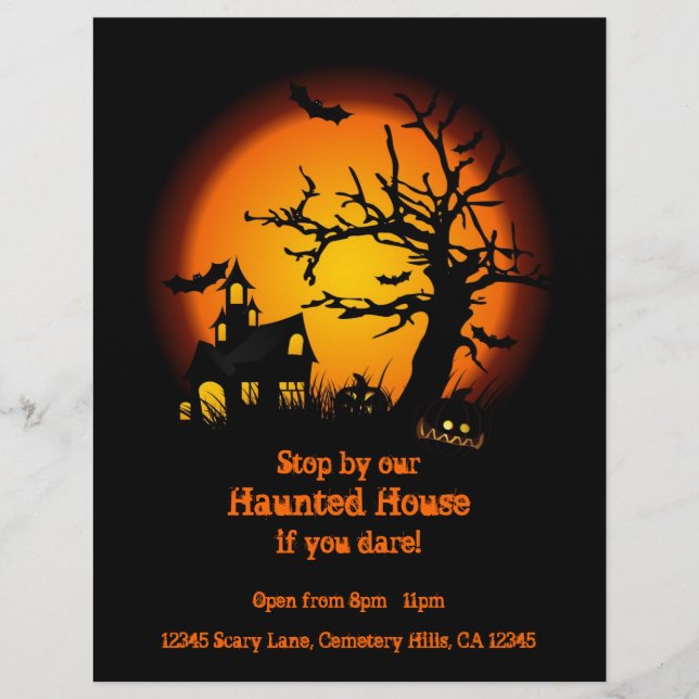 Haunted House Halloween Flyers (Front)
