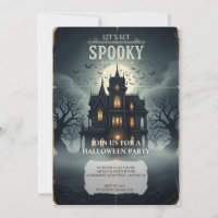 Haunted House Halloween Invitation Card – Spooky