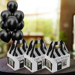 Haunted House Halloween Party Favor Box<br><div class="desc">Cute,  black/grey roof and open windows where a halloween monster party is going on inside around a bubbling cauldron.  Templates created to easily use for your creativity.</div>