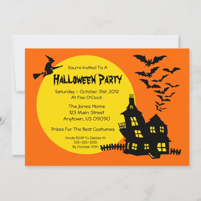 Haunted House Halloween Party Invitation (Front)