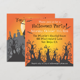 Haunted House Halloween Party Invitation