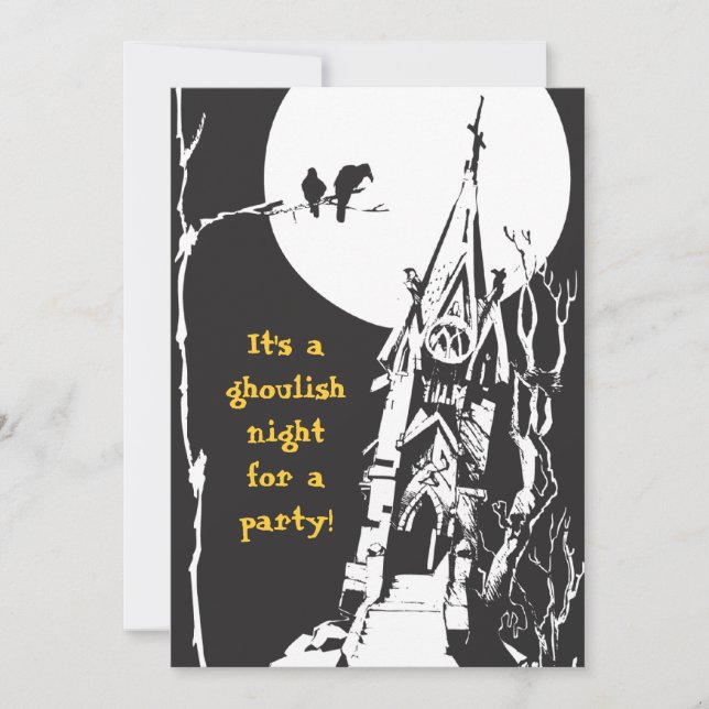 Haunted House Halloween Party Invitation (Front)