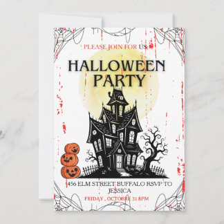 Haunted House Halloween Party Invitation! Invitation