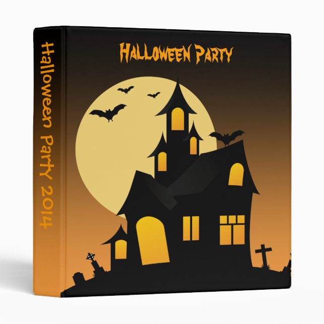 Haunted House Halloween Party Photo Album Binder (Front/Spine)