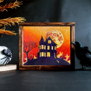 Haunted House Halloween Print