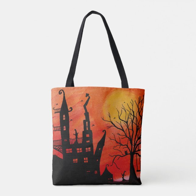 Haunted House Halloween Sac fourre-tout (Dos)