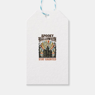 Haunted House Halloween Shirt with Vintage Ghost P Gift Tags