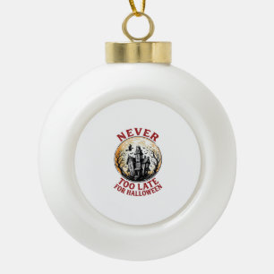Haunted House Halloween Vintage Engraving Shirt_1 Ceramic Ball Christmas Ornament