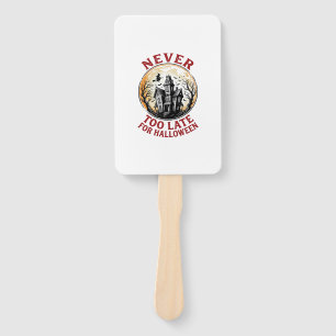 Haunted House Halloween Vintage Engraving Shirt_1 Hand Fan
