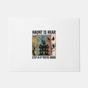 Haunted House Halloween Vintage Engraving Spooky D Doormat