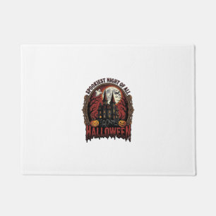 Haunted House Halloween Vintage Engraving Spooky N Doormat