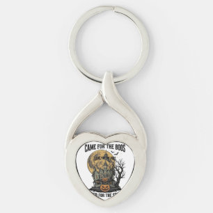 Haunted House Halloween Vintage Engraving Spooky T Keychain