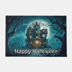 Haunted House Happy Halloween Doormat