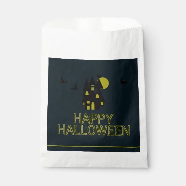 Haunted House, Happy Halloween Favour Bag (Front)