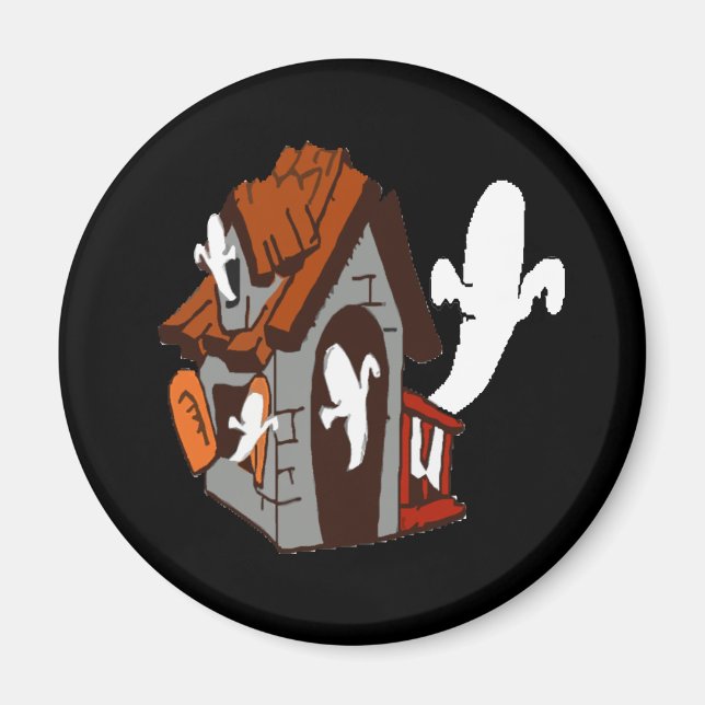 haunted house magnet (Front)