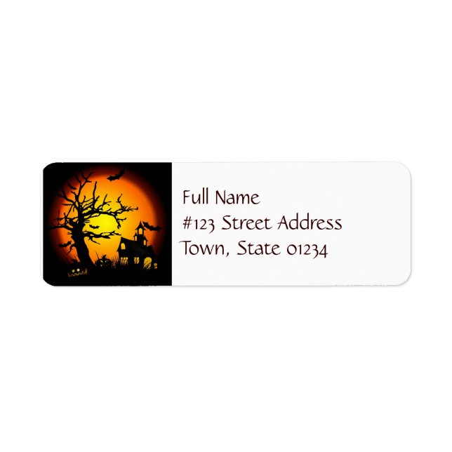 Haunted House Mailing Labels (Front)