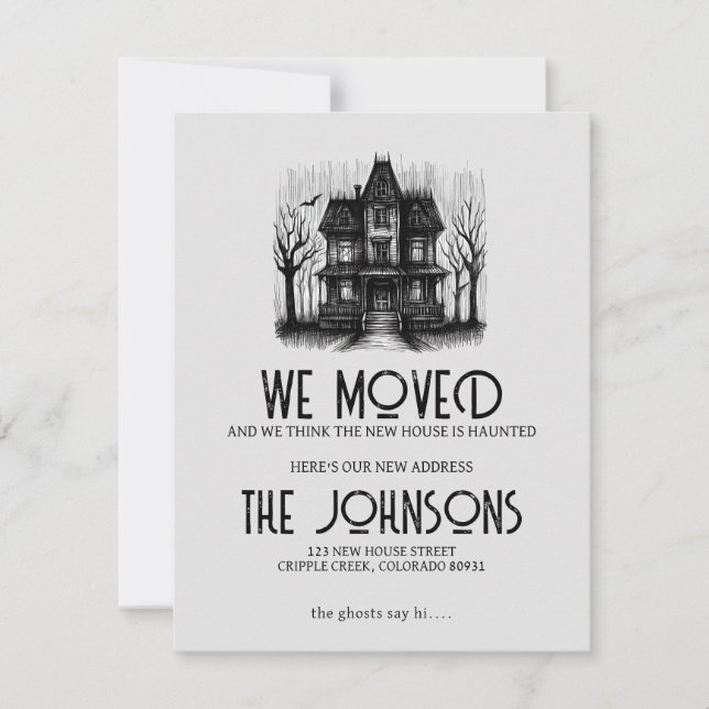 Haunted House Moving Announcement (Front)