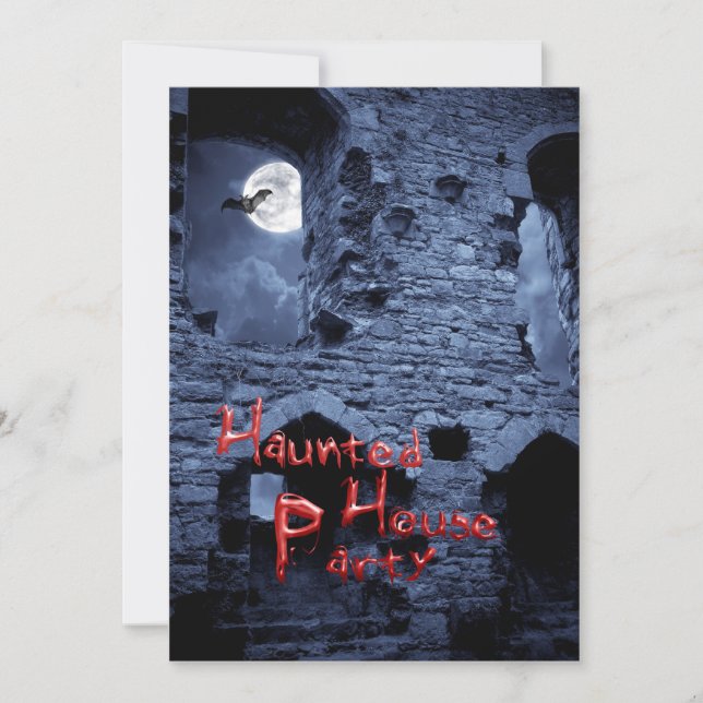 Haunted house party invitation (Front)