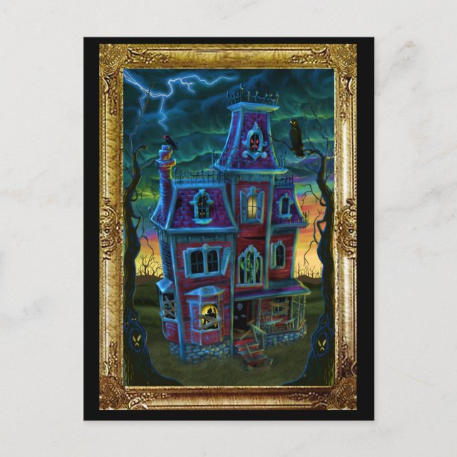 Haunted House Portrait Postcard (Front)