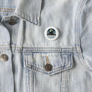 Haunted House, Scary Halloween Night 1 Inch Round Button
