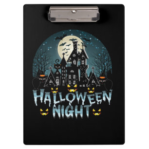 Haunted House, Scary Halloween Night Clipboard