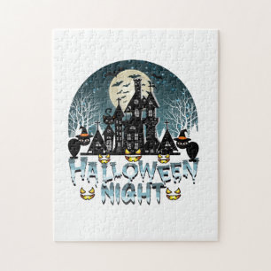 Haunted House, Scary Halloween Night Jigsaw Puzzle