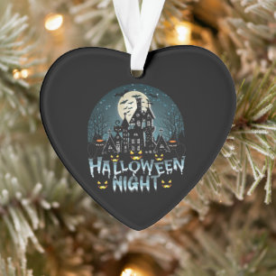 Haunted House, Scary Halloween Night Ornament