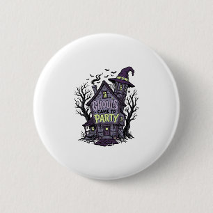 Haunted House Shirt Cute Spooky Party Halloween De 2 Inch Round Button