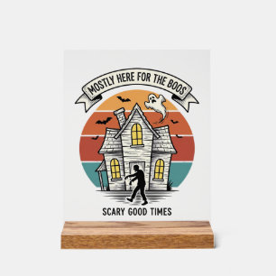 Haunted House Shirt Funny Vintage Halloween Scare Acrylic Sign