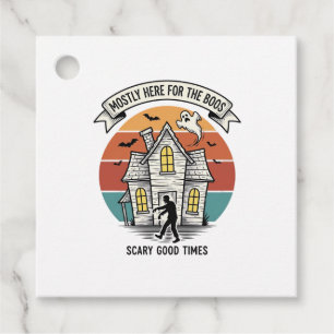 Haunted House Shirt Funny Vintage Halloween Scare  Favour Tags