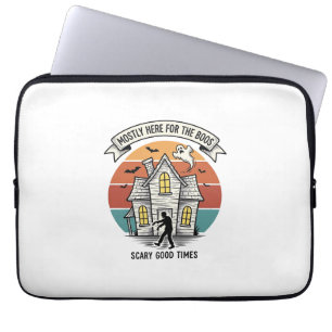 Haunted House Shirt Funny Vintage Halloween Scare Laptop Sleeve