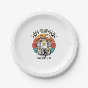Haunted House Shirt Funny Vintage Halloween Scare Paper Plate