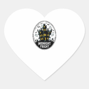 Haunted House Shirt Scary Night Halloween Vector_1 Heart Sticker
