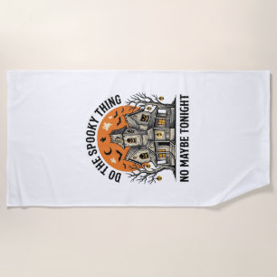 Haunted House Shirt Spooky Vintage Halloween Desig Beach Towel