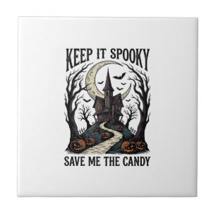 Haunted House Shirt Vintage Halloween Engraving Ar Tile