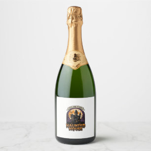 Haunted House Shirt Vintage Halloween Welcome Desi Sparkling Wine Label