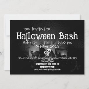 haunted house spooky Adult halloween party Invitation