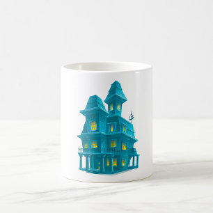 Haunted House Spooky Halloween Ghost Mansion Coffee Mug