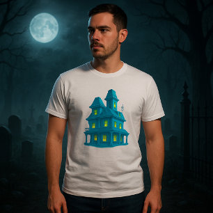 Haunted House Spooky Halloween Ghost Mansion T-Shirt
