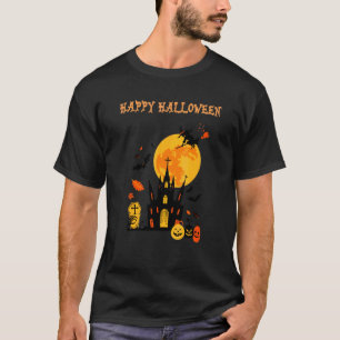 Haunted House Spooky Pumpkin Happy Halloween 2022 T-Shirt