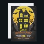 Haunted House & Spooky Trees Halloween Party  Invitation<br><div class="desc">customize for any event</div>