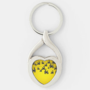 Haunted house string keychain
