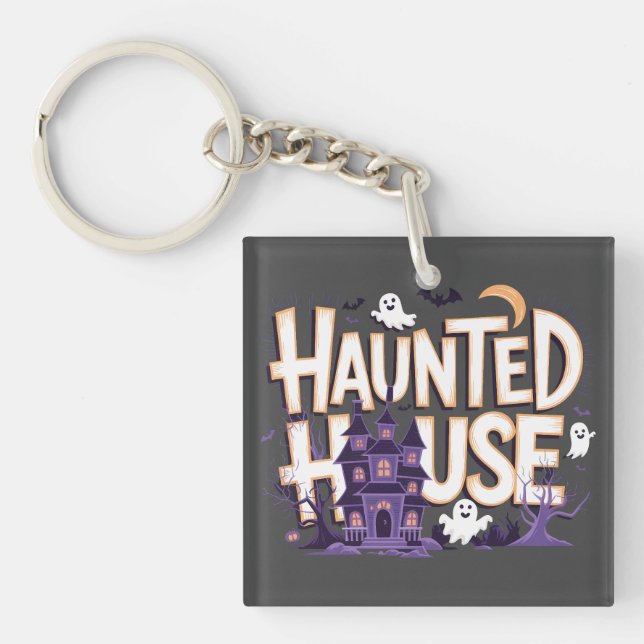 Haunted House - The Night of the Ghosts Keychain (Front)
