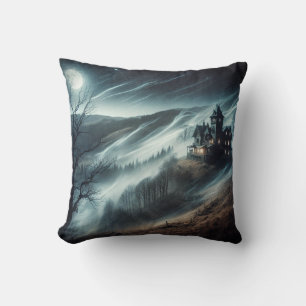 Haunted House Throw Pillow