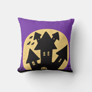 Haunted House Throw Pillow