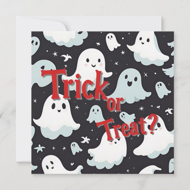 Haunted House Trick Treat Halloween Invitation (Front)
